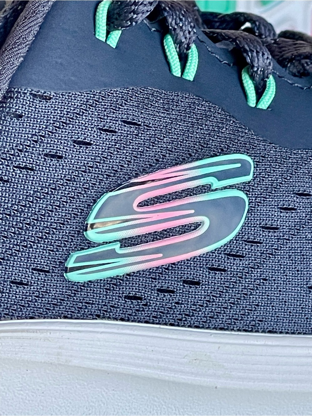 NEW SKECHERS ARCH FIT 2.0 EASY CHIC HANDS FREE SLIP-INS NAVY/TURQUOISE SIZE 8.5 - Picture 13 of 17